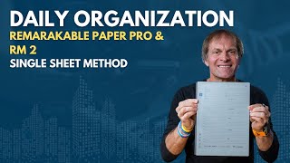 Setting Up The ReMarkable Paper Pro For Daily Productivity - Single Sheet Method
