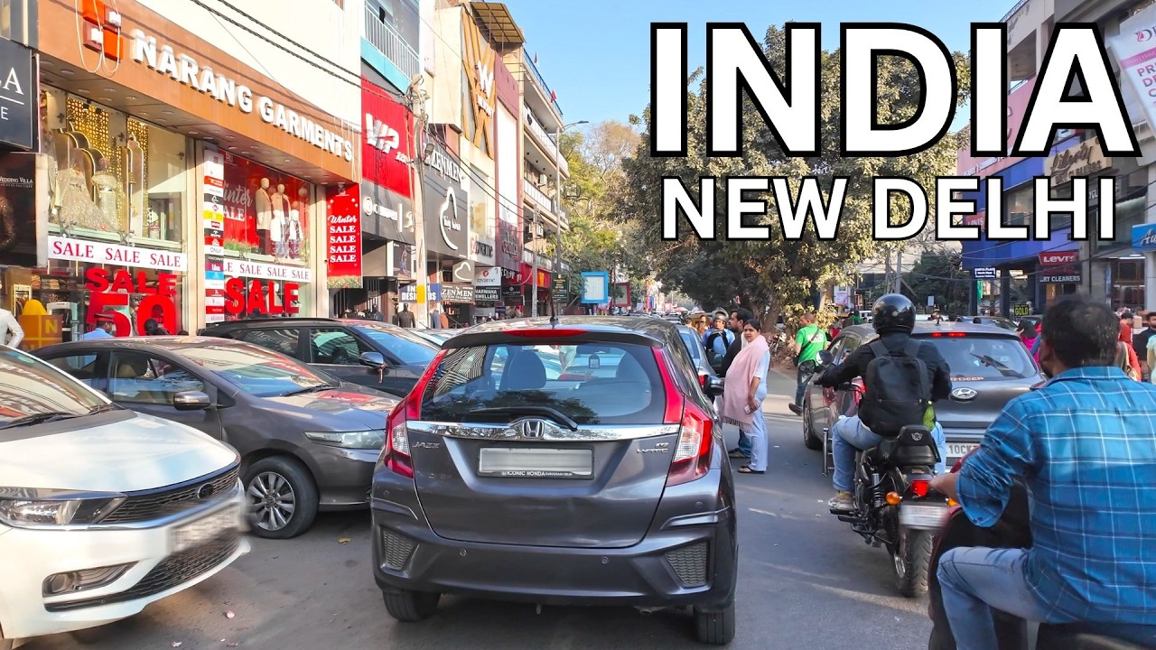 Immersive street-level walking tour through Delhi (Daily Life 3), India, showcasing authentic urban landscapes, local architecture, and the vibrant atmosphere of the city's neighborhoods