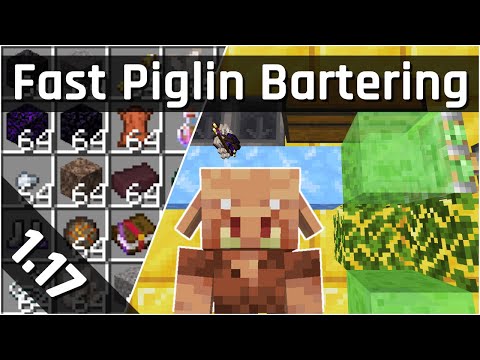 Fast Piglin Bartering Farm - Java Edition — Minecraft farm tutorial thumbnail