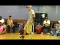 One legged guy break Dance 