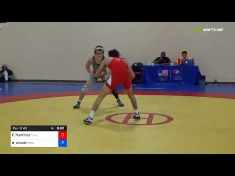 2018 Marine Corps US Open/Senior Men's Freestyle 57 Con 16 #2 - Frank Martinez (CMWC) Vs. Austin A