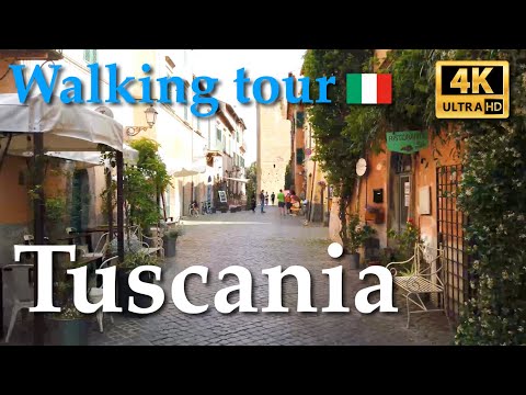 Tuscania (Lazio), Italy【Walking Tour】4K