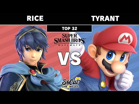 Smash Ultimate Tournament - Rice (Marth) Vs. Tyrant (Mario) Top 16 Losers Side