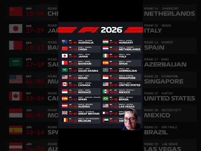 Vídeo relacionado con Taza de café de cerámica negra con calendario de Fórmula 1 de F1 para hombre, diseño de F1, muestra las fechas de carrera, países anfitriones y diseños para 24 circuitos. Diseñado específicamente para