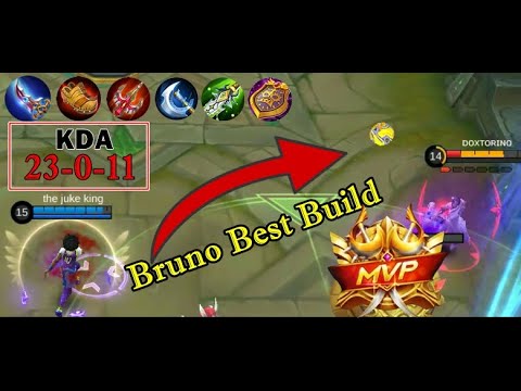 BRUNO BEST BUILD | ONE HIT GRANGER?? | 23 KILLS?! | MLBB