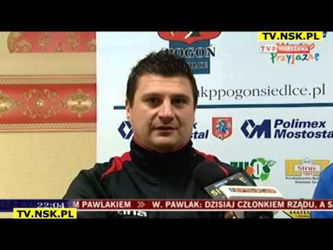 tv.nsk.pl 2012-11-17 II liga Pogoń Siedlce - Znicz Pruszków 1-0 (1-0) bramka konferencja