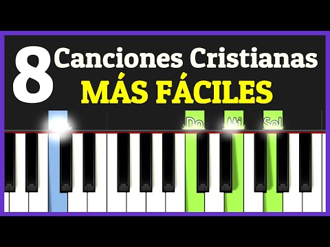 8 Canciones Cristianas SUPER FÁCILES en PIANO para PRINCIPIANTES (Piano Tutorial de 4 Acordes)