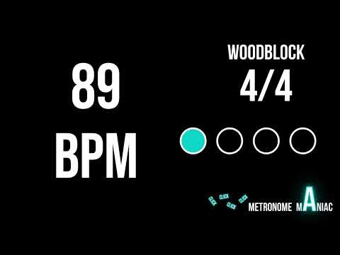 Metronome 89 BPM 4/4 - Woodblock