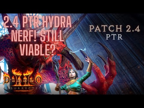 Diablo 2 Resurrected - 2.4 PTR nerfs hydra damage, is it worth going hydra now? Let's find out!