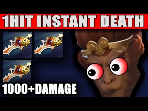 1 HIT INSTANT DEATH MONKEY-KING WITH 1000+DMG | DOTA 2 PATCH 7.07