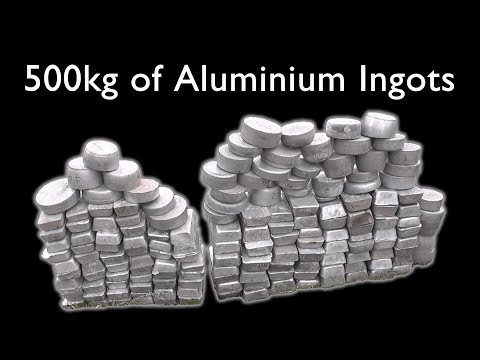 Aluminium ingots from scrap metal