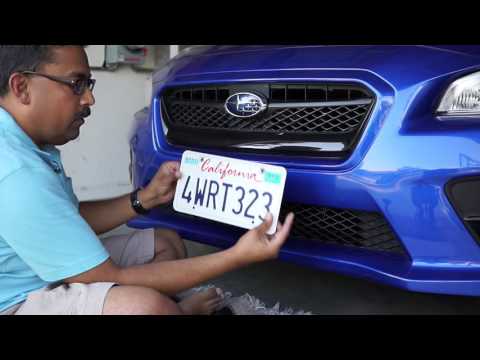 2015-17 Subaru WRX/STI license plate install without drilling bumper