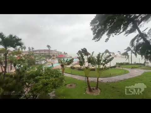 10-28-2025 Montego Bay, Jamaica - Gazebo Collapse - Melissa Begins to Roar