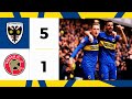 AFC Wimbledon 5-1 Walsall 📺| Bugiel’s hat-trick leads final-day charge 🎩 | Highlights 🟡🔵