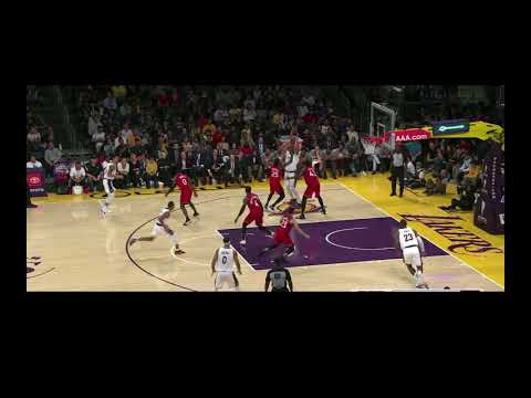 Pascal Siakam blocking Lebron James , Raptors vs Lakers, NBA.