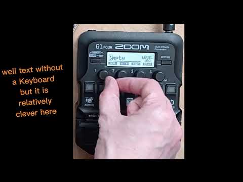 Zoom G1 four  creation of a new patch from scratch