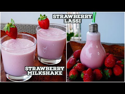 Fresh Strawberry Milkshake Recipe | Strawberry Smoothie |Tasty Strawberry Lassi | Miya's Spice World