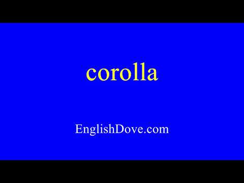 How to pronounce corolla in American English