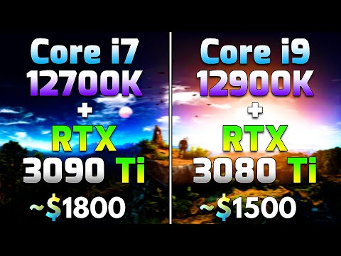 i7 12700K + RTX 3090 Ti vs i9 12900K + RTX 3080 Ti | PC Gameplay Tested