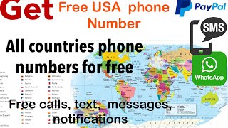 How to get  free USA and all countries phone numbers for  free2022China,#freephonenumber