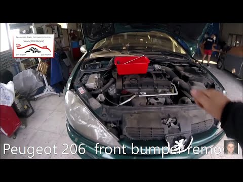 Peugeot 206  front bumper removal
