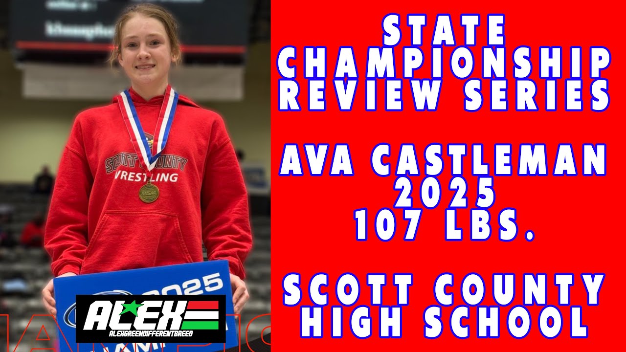State Wrestling Championship match review w/ Ava Castleman (Scott County; 2025 107 lbs.)