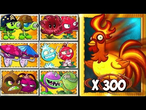 Random 50 Best Pair Team Plants vs 300 Chicken Zombies - Who Will Win? - PvZ 2 Challenge
