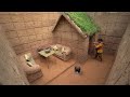 Build The Most Beautiful Survival Underground House with Sitting Place by Ancient Skills