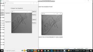 Verification of Signatures Using the Tkinter Framework and Machine Learning in Python