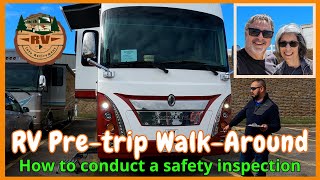 DIESEL PUSHER Pre-Tip Walk Around Performed by Factory Rep | RV TRIP SAFETY