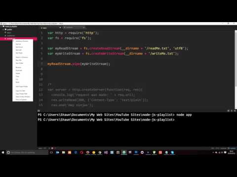 Node JS Tutorial for Beginners 16 Pipes