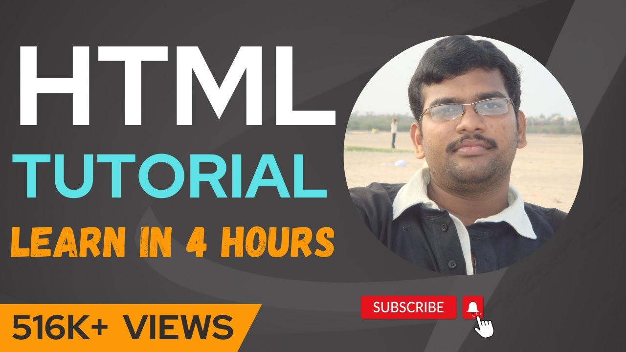 Learn HTML in 4 Hours 🔥 Full Tutorial with Real-Time Implementation (2025)
