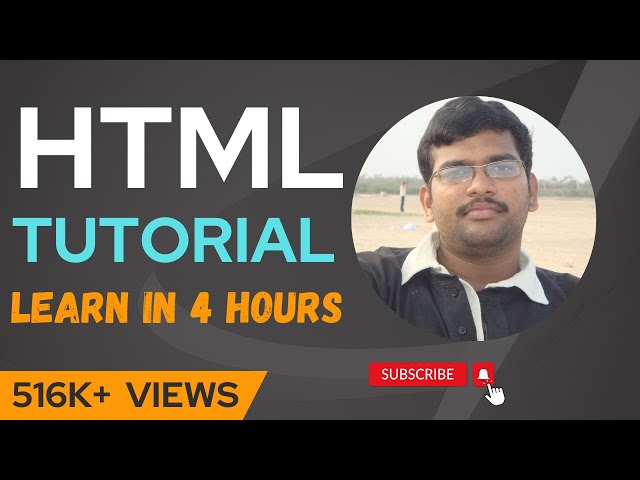 Learn HTML in 4 Hours 🔥 Full Tutorial with Real-Time Implementation (2025)