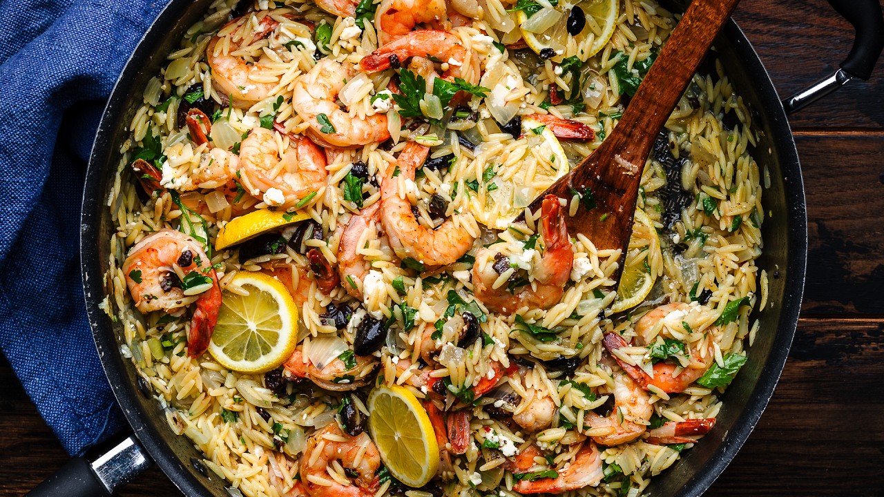 Shrimp with Orzo - Easy One-Pot Spring Dish That Everyone Will Love