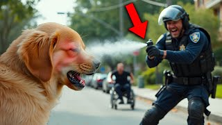 A Cop Sprayed a Stray Dog With Pepper Spray, But Regretted It When He Saw Its Owner.