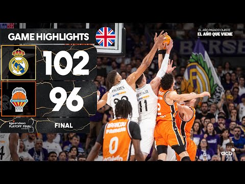 Real Madrid - Valencia Basket (102-96) GAME HIGHLIGHTS | Playoff Final Liga Endesa 2025