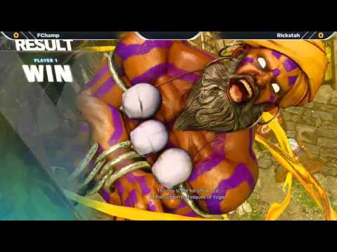 WNF Wednesday Night Fights 1.1 SFV Premiere - FChamp (Dhalsim) vs Rickstah (R. Mika)