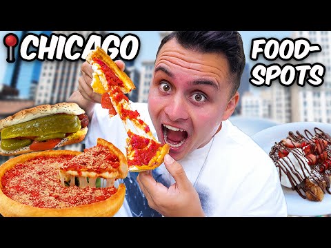 Ich teste die LEGENDÄRSTEN FOODSPOTS in CHICAGO 🇺🇸 Deep Dish Pizza, Hot Dogs etc.