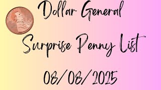 🚨 Huge Dollar General Penny List Drop – August 8, 2025!