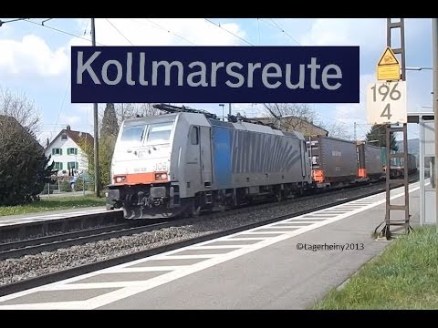 Rheintalbahn - Züge in Kollmarsreute 1/2