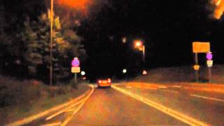 preview picture of video 'Night Drive Along Whittington Road, Crookbarrow Way & Broomhall Way, Worcester, UK 7th July 2013'