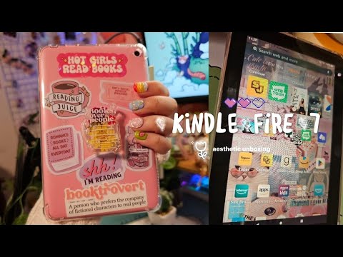 🪷kindle fire 7 aesthetic unboxing ✨️| an affordable e-book alternative for manga & manhwa