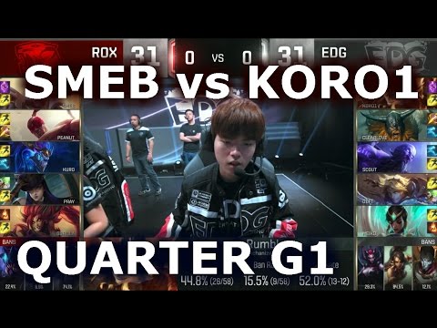 EDG vs ROX G1 - SMEB vs KORO1 Player Experience Stream | Quarter Finals LoL S6 Worlds 2016