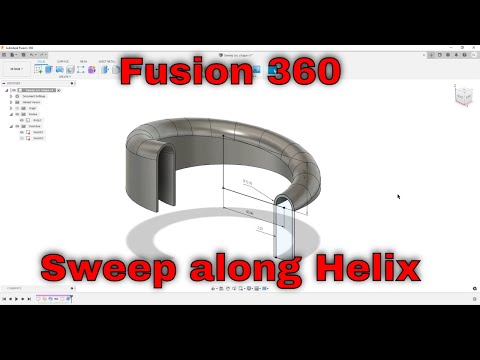 Sweep along helix - Fusion 360 (Reddit question)