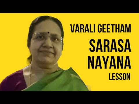 Sarasanayana Varali Geetham (LESSON) Ghanaraga Geetham – 4 | Learn ...