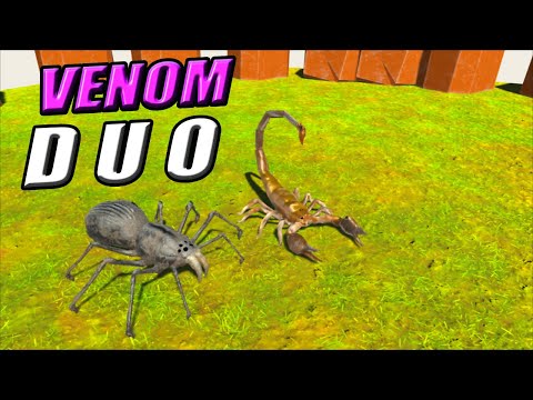 Venom Duo! Emperor Scorpion & Saber-Toothed Spider vs Every Unit - Animal Revolt Battle Simulator
