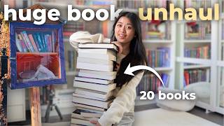 HUGE BOOK UNHAUL 📚 *20 books* & little free library tour 💕