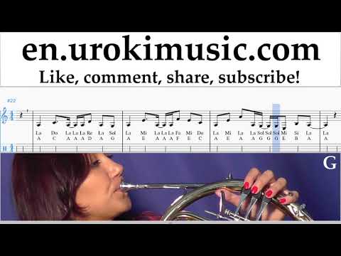 French Horn lessons Axel F - Crazy Frog Sheet Music Tutorial um-i352