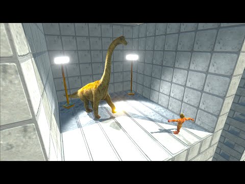 BRACHIOSAURUS inside building vs ALL UNITS - Animal Revolt Battle Simulator ARBS