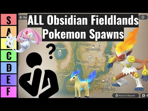 ALL Pokémon in the Obsidian Fieldlands - Pokémon Legends Arceus